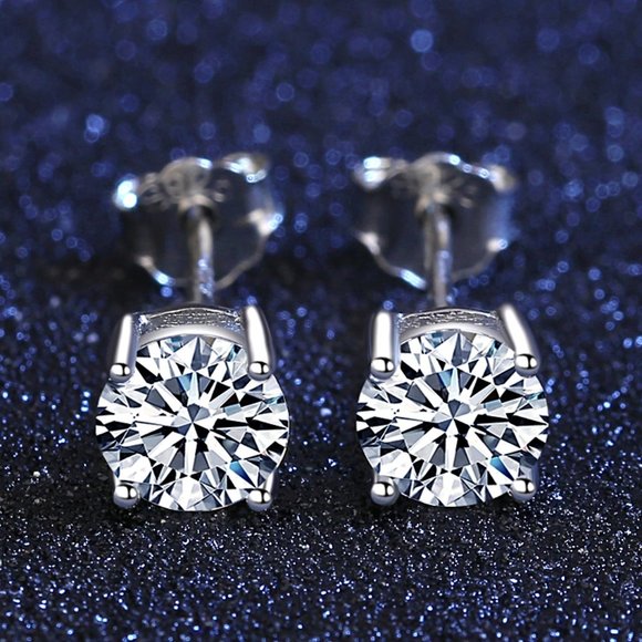 1 Carats Moissanite Stud Earrings- Ideal Gift For Her - Picture 2 of 4
